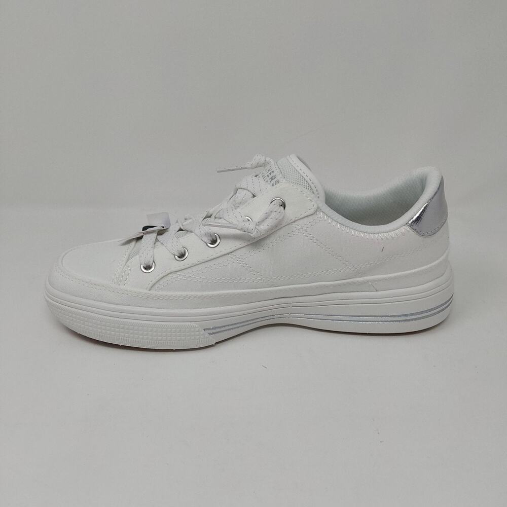 Skechers Arch Fit Arcade Glitzle Women's 7 White Silver Sneakers 190214 NIB - Picture 9 of 16